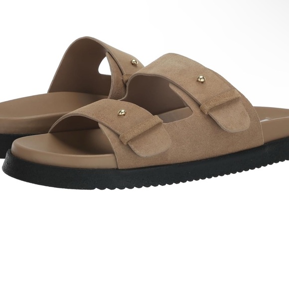 Tan Slide Sandals - Picture 2 of 7
